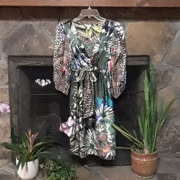 Cache Dresses & Skirts - Cache exotic silk dress